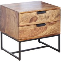WOHNLING Nachttisch Boxspringbett Massivholz 50x40x51 cm Nachtkommode Schubladen von Skyport