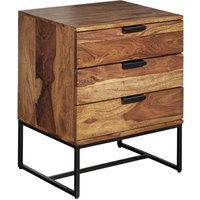 WOHNLING Nachttisch Boxspringbett Massivholz 50x40x65 cm Nachtkommode Schubladen von Skyport