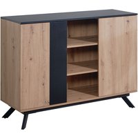 WOHNLING Sideboard 110x87x40 cm MDF Eiche Dekor Kommode Anrichte Standschrank von Skyport