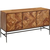 WOHNLING Sideboard 123x70x45 cm Holz Massiv Kommode Anrichte Modern Standschrank von Skyport