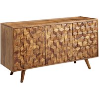 WOHNLING Sideboard 138x76x45 cm Holz Massiv Kommode Anrichte Modern Standschrank WOHNLING Sideboard 138x76x45 cm Holz Massiv Kommode Anrichte Modern Standschrank von Skyport
