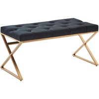 WOHNLING Sitzbank Schwarz Polsterbank 90 cm Bettbank Chesterfield Flurbank Samt WOHNLING Sitzbank Schwarz Polsterbank 90 cm Bettbank Chesterfield Flurbank Samt von Skyport