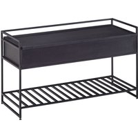 WOHNLING Sitzbank mit Stauraum Flur 90x52x38 cm Massivholz Flurbank Bank Schwarz WOHNLING Sitzbank mit Stauraum Flur 90x52x38 cm Massivholz Flurbank Bank Schwarz von Skyport