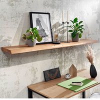 WOHNLING Wandregal Baumkante Akazie Holz Design Schweberegal 160 cm Regal Massiv WOHNLING Wandregal Baumkante Akazie Holz Design Schweberegal 160 cm Regal Massiv von Skyport