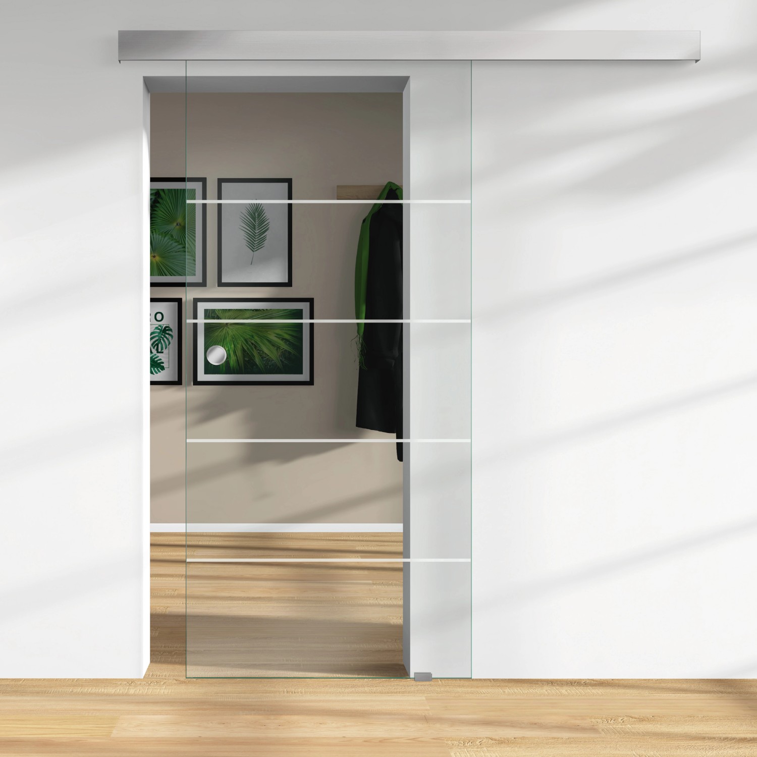 Glasschiebetür ESG Floatglas Dekor Siebdruck 36/39 DIN LI/RE 2060 x 940 x 8 mm Glasschiebetür ESG Floatglas Dekor Siebdruck 36/39 DIN LI/RE 2060 x 940 x 8 mm von Skyscope
