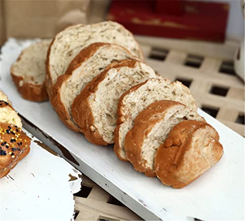 Skyseen 7Pcs Künstliche Französisch Geschnitten Brot Gefälschte Lebensmittel Toast Baguette Brot Scheibe Modell für Home Decor Foto Prop von Skyseen
