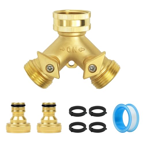 Gartenschlauchverteiler 2 Wege, Doppelauslass Gartenhahn 3/4 Zoll Schlauchverbinder, Y-Typ Messing Schlauchverbinder, Garten Wasserhahn Splitter 2 Wege, Garten Wasserhahn Anschluss mit Individuell Ein Gartenschlauchverteiler 2 Wege, Doppelauslass Gartenhahn 3/4 Zoll Schlauchverbinder, Y-Typ Messing Schlauchverbinder, Garten Wasserhahn Splitter 2 Wege, Garten Wasserhahn Anschluss mit Individuell Ein von Skystuff