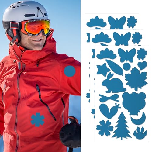 Skystuff 48 Stück Daunenjacke Flicken Nylon Reparaturband, Zelt Reparatur Kits, Selbstklebende Reparatur Flicken für Jacke Oberbekleidung Zelt Reparatur, Blau Skystuff 48 Stück Daunenjacke Flicken Nylon Reparaturband, Zelt Reparatur Kits, Selbstklebende Reparatur Flicken für Jacke Oberbekleidung Zelt Reparatur, Blau von Skystuff