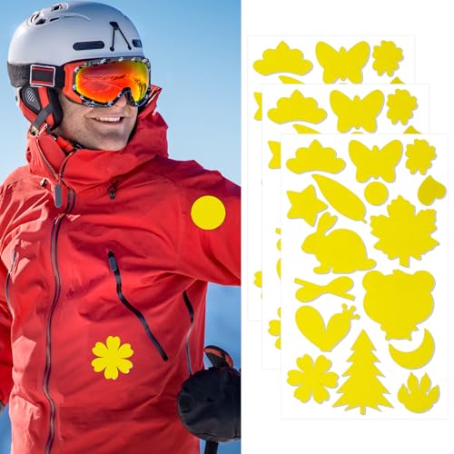 Skystuff 48 Stück Daunenjacke Flicken Nylon Reparaturband, Zelt Reparatur Kits, Selbstklebende Reparatur Flicken für Jacke Oberbekleidung Zelt Reparatur, Gelb von Skystuff