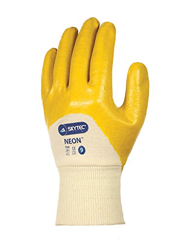 Skytec Handschuhe sky24-l Neon Handschuh, Größe: L, gelb/creme (2 Stück) von Skytec