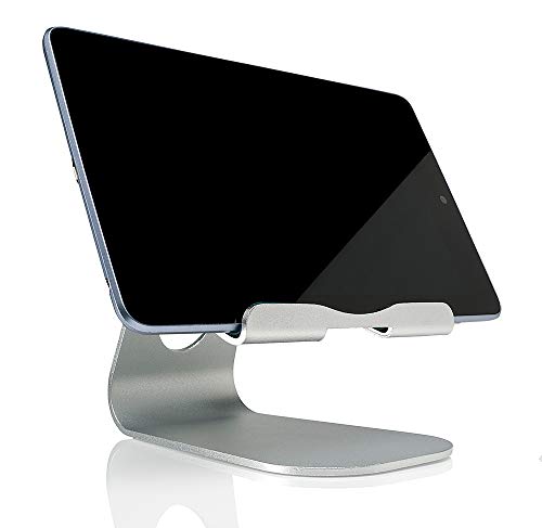 Slabo Tablethalterung für iPad Air | Air 2 | Air 10,5 Zoll | iPad Pro 9,7 | 10,5 | 11 | 12,9 Zoll | alle Tablets Aluminium - Silber | Silver von Slabo