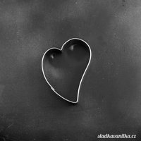 Ausstechform - Krummes Herz, Lebkuchen, Keks Edelstahl von SladkaVanilkaCZ