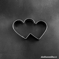 Ausstechform - Zwei Herzen, Lebkuchen, Keks Edelstahl von SladkaVanilkaCZ