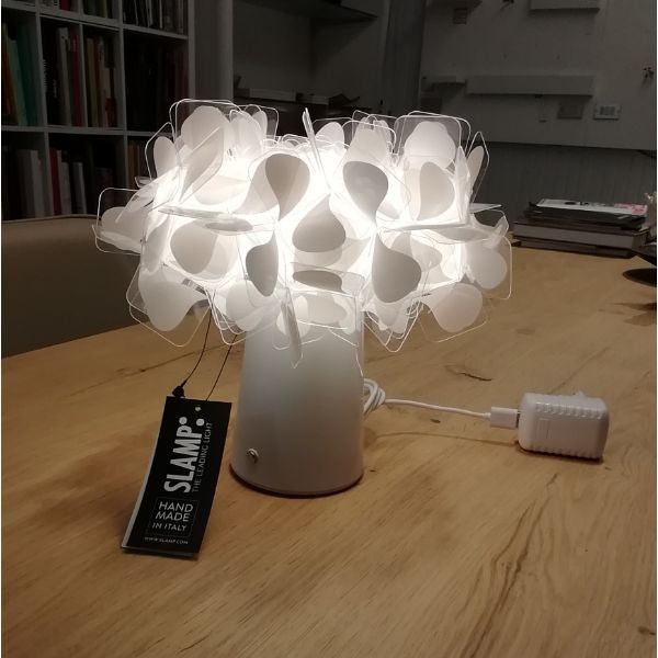 Clizia Weiße Kabellose Tischlampe, Slamp von Slamp