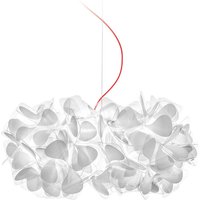 Slamp Clizia Mama non Mama Suspension weiß, Textilkabel: rot von Slamp
