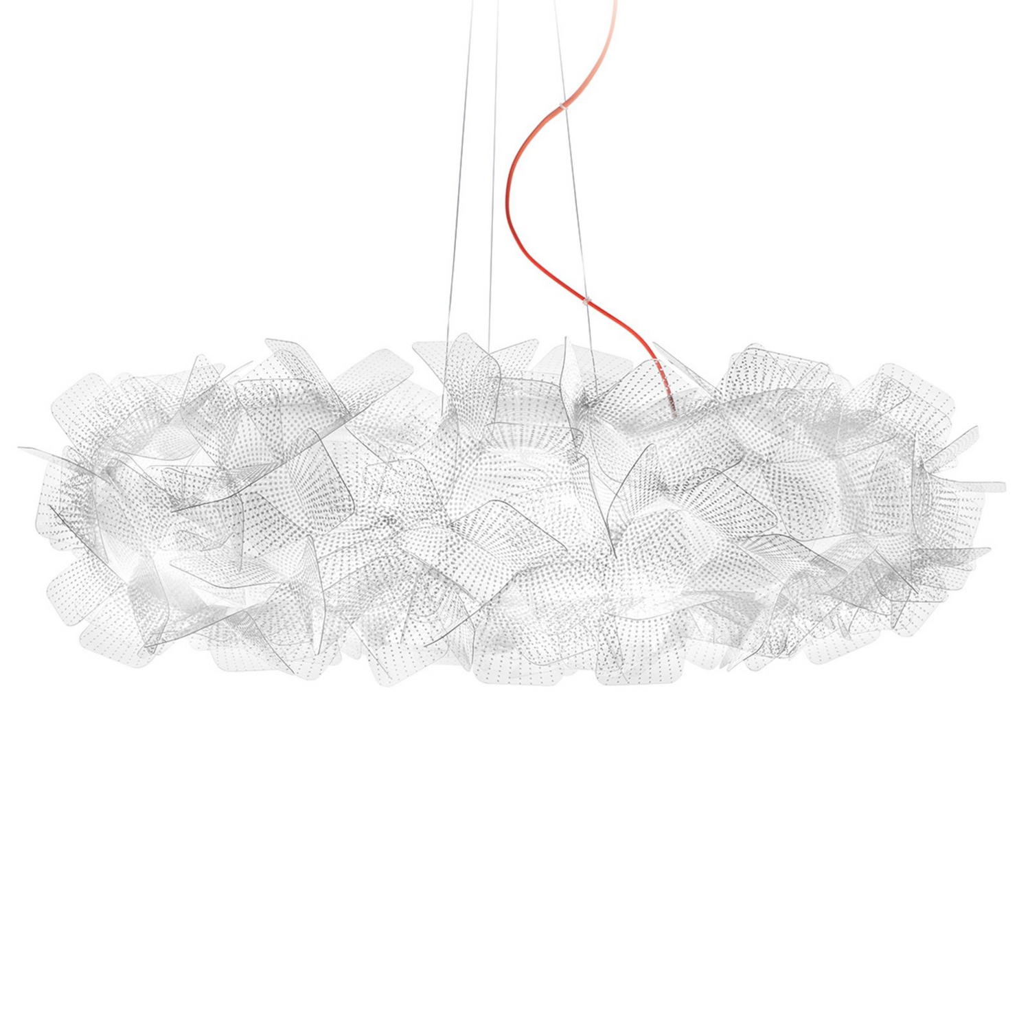 Slamp Clizia Pixel Hängelampe Deckenleuchte Pendelleuchte Kabel Rot ø 78 Cm B-Ware von Slamp