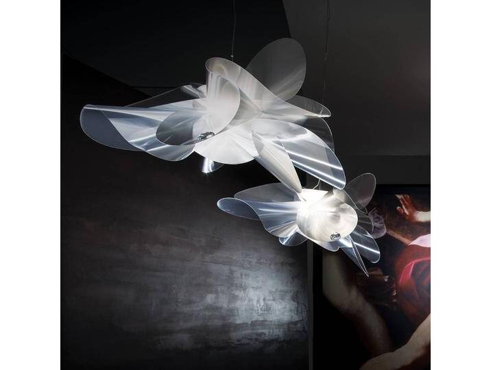 Slamp Étoile Small - Designer-Hängeleuchte, 73 cm für Wohn & Esszimmer - Transparent - Modern - Kunststoff von Slamp