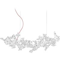 Slamp Hanami Suspension Large prisma, Textilkabel: rot Slamp Hanami Suspension Large prisma, Textilkabel: rot von Slamp