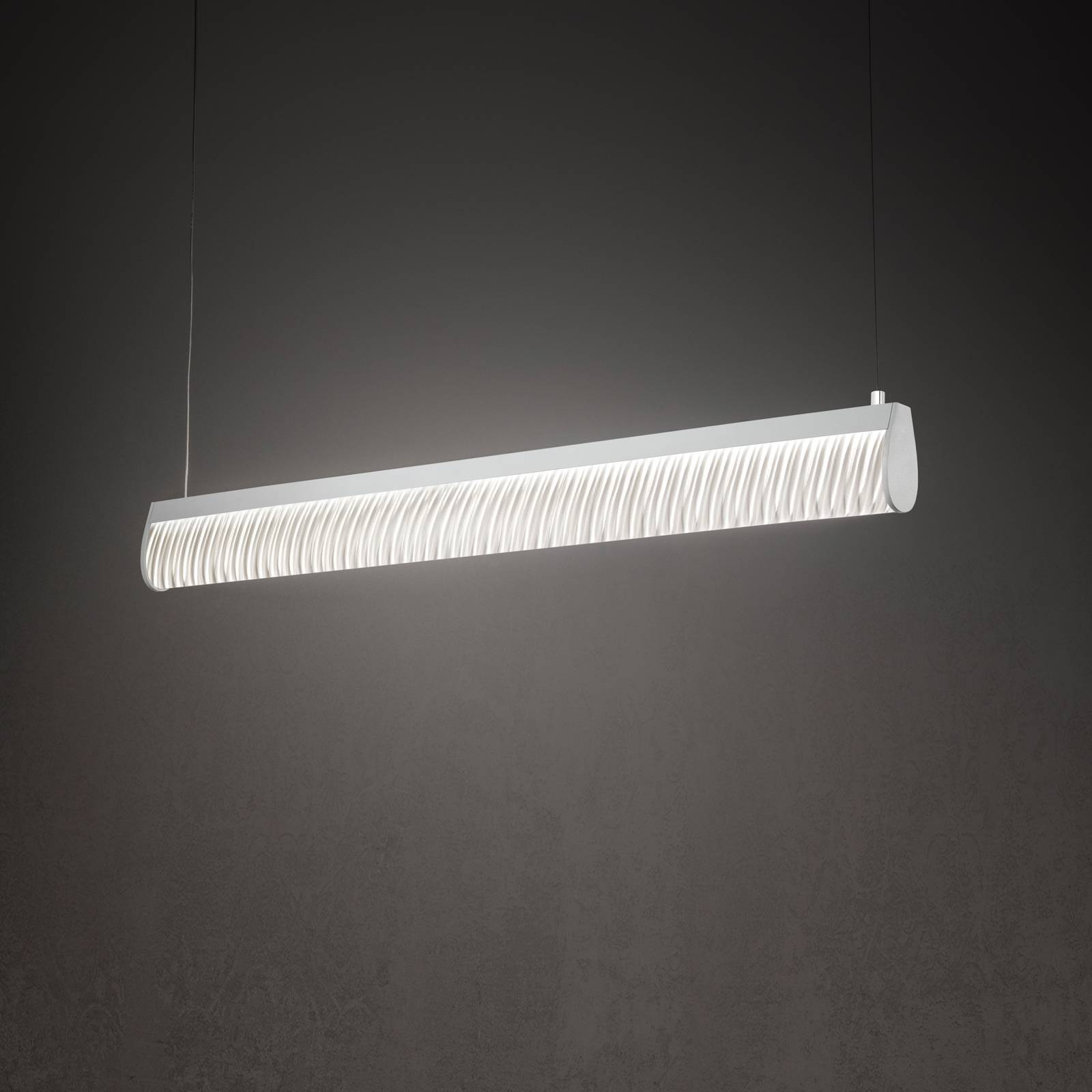 Slamp LED-Hängelampe Modula, plissé, hellgrau Slamp LED-Hängelampe Modula, plissé, hellgrau von Slamp