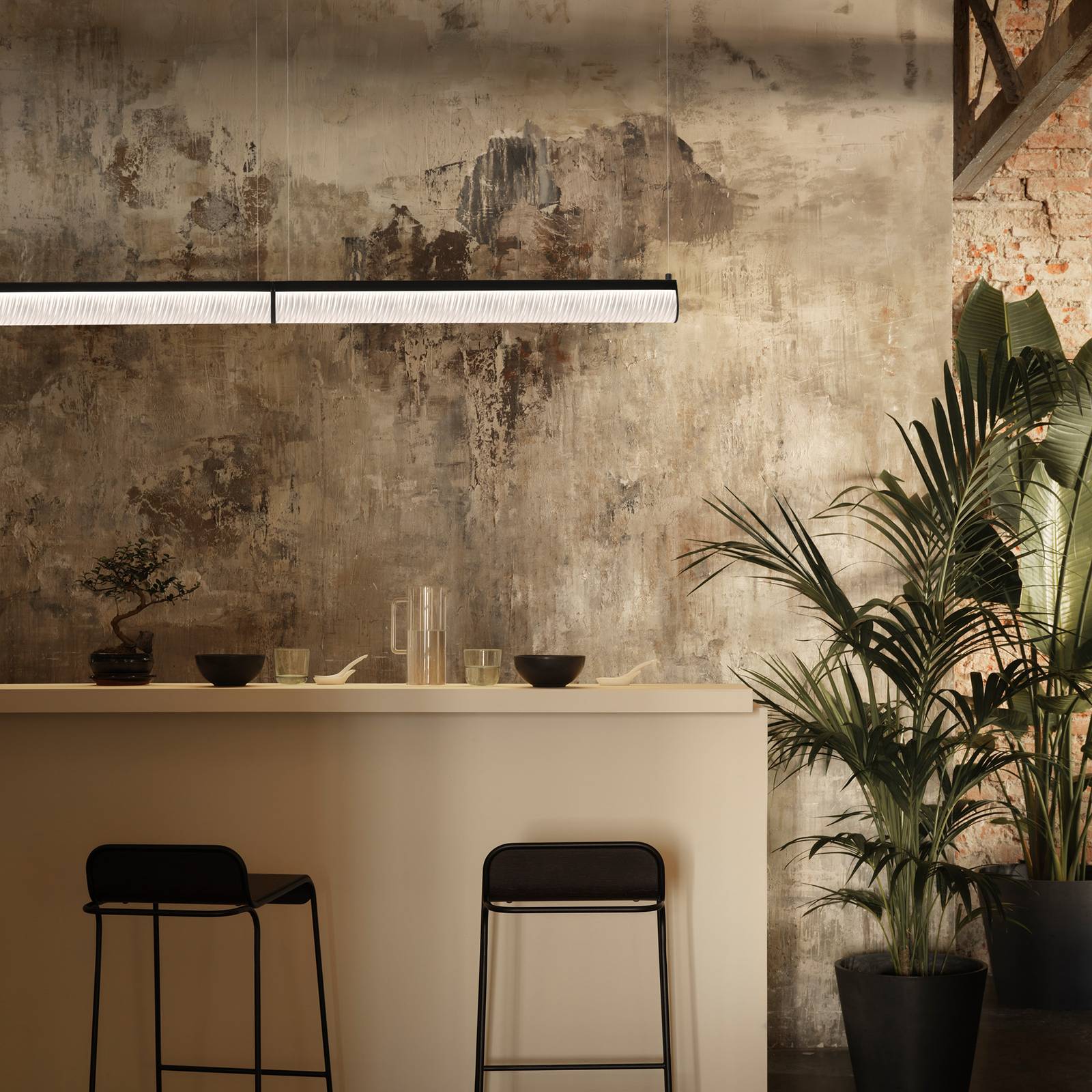 Slamp LED-Hängelampe Modula Double, kristall, schwarz Slamp LED-Hängelampe Modula Double, kristall, schwarz von Slamp
