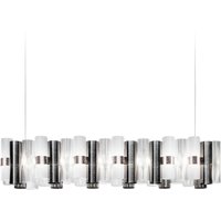 Slamp La Lollo LED Suspension Linear 140 pewter (Zinn/weiß) von Slamp