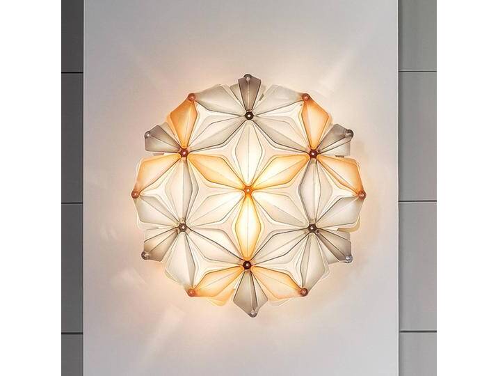 Slamp Design Deckenlampe La Vie, dimmbar, creme / amber, für Wohn- / Esszimmer, Kunststoff, Design, Deckenlampe von Slamp