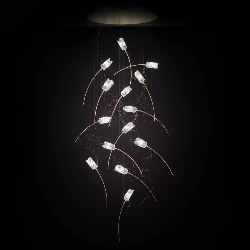 Slamp Tulip 14 Led Hängelampe Prisma/Messing Rund Hängeleuchte Lampe Leuchte G4 B-Ware von Slamp