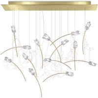 Slamp Tulip 14 Linear LED Suspension prisma / Messing von Slamp