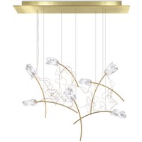 Slamp Tulip 7 Linear LED Suspension prisma / Messing von Slamp