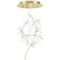 Slamp Tulip 7 Round LED Suspension prisma / Messing von Slamp