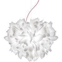 Slamp Veli Foliage Suspension Large Textilkabel: rot, weiß gemustert von Slamp