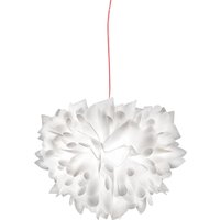 Slamp Veli Foliage Suspension Textilkabel: rot, weiß gemustert von Slamp