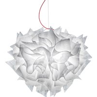 Slamp Veli Large Couture Suspension Textilkabel: rot, weiß dekoriert von Slamp