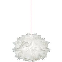 Slamp Veli Mini Single Couture Suspension Kabel: transparent, weiß dekoriert von Slamp