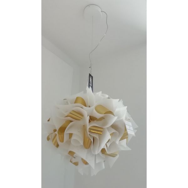 Veli Aurea Pendelleuchte Weiß von Adriano Rachele, Slamp von Slamp