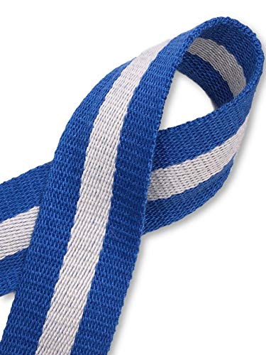 Gurtband 40mm Baumwolle Taschengurt Streifen 9 Farben (Blau) von Slantastoffe