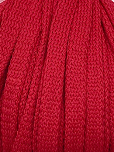 Slantastoffe 5m Kordel Polyester 8mm flach Schnur Turnbeutel Seil 9 Farben (Rot) von Slantastoffe