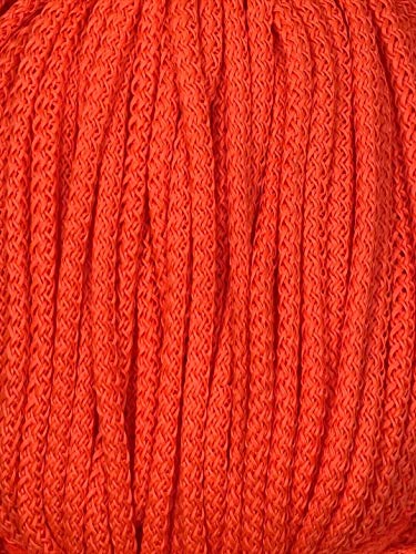 Slantastoffe Kordel 5 mm Schnur Turnbeutel Synthetik (Orange, 10m) von Slantastoffe