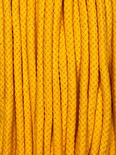 Slantastoffe Kordel Baumwolle 8mm rund Schnur Turnbeutel Seil 17 Farben (Gelb, 3m) von Slantastoffe