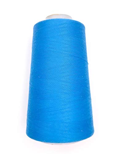 Slantastoffe Nähgarn, Overlockgarn 5000Y, 50/2 (140), 10 Farben, 100% Polyester (Mittelblau) von Slantastoffe