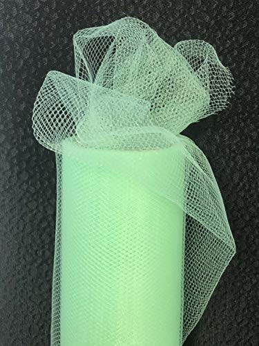 Slantastoffe Tüll Rolle 9m x 15cm Tischband Hochzeit Deko Floristik Fest (Mint) von Slantastoffe