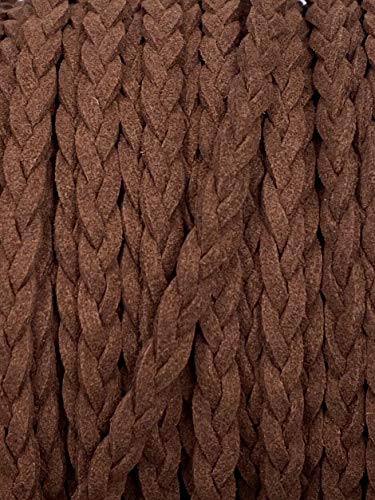 Slantastoffe Wildlederband Webband geflochten Schnur 8 Farben (Rost, 2m) von Slantastoffe