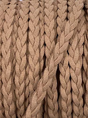 Slantastoffe Wildlederband Webband geflochten Schnur 8 Farben (Taupe, 2m) von Slantastoffe