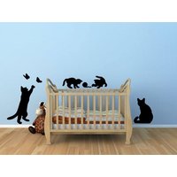 Katzen Spielen Vinyl Wandbilder Lassen Zitat Erhebend Niedliche Aufkleber Zuhause Motivierend Inspirierend von SlapArtDesign