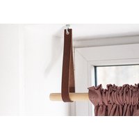 Leder-Vorhangstangenhalter, Wandmontierter Stangenhalter Aus Leder, Wandvorhang-Ledermontur, Wand-Lederhänger, Leder Vorhangstangen-Fixation Leder-Vorhangstangenhalter, Wandmontierter Stangenhalter Aus Leder, Wandvorhang-Ledermontur, Wand-Lederhänger, Leder Vorhangstangen-Fixation von SlaskaLAB