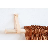 Leder-Vorhangstangenhalter, Wandmontierter Stangenhalter Aus Leder, Wandvorhang-Ledermontur, Wand-Lederhänger, Leder Vorhangstangen-Fixation Leder-Vorhangstangenhalter, Wandmontierter Stangenhalter Aus Leder, Wandvorhang-Ledermontur, Wand-Lederhänger, Leder Vorhangstangen-Fixation von SlaskaLAB