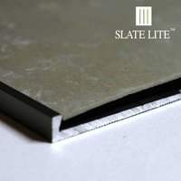 SlateLite Abschlusskante, F-Line, Aluminium, stahlfarben - silberfarben SlateLite Abschlusskante, F-Line, Aluminium, stahlfarben - silberfarben von SlateLite