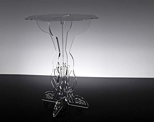 Slato Couchtisch für Wohnzimmer, modernes Design, aus transparentem Acrylkristall Colia (44 x H70) von Slato