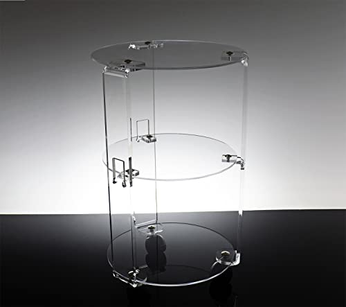 Slato Couchtisch mit drei Etagen für das Wohnzimmer mit Rädern, modernes Design aus Plexiglas, transparent, Nika von Slato