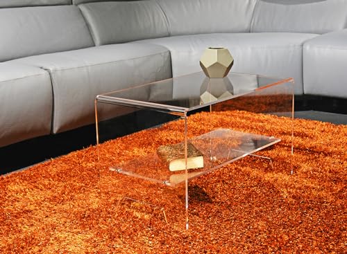Slato Mira Grande Couchtisch, Couchtisch, Couchtisch, moderner Design-Tisch aus Plex, hergestellt in Italien, transparent von Slato